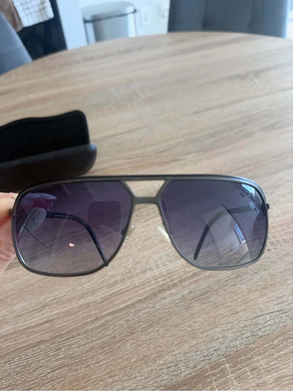 Dior Black Gradient Pilot Sunglasses